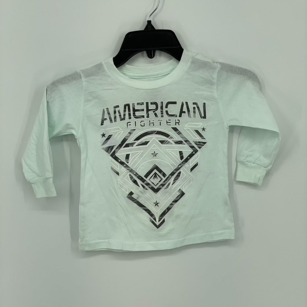 AMERICAN FIGHTER Toddler Light Mint 2T Long Sleeve T-Shirt (1)
